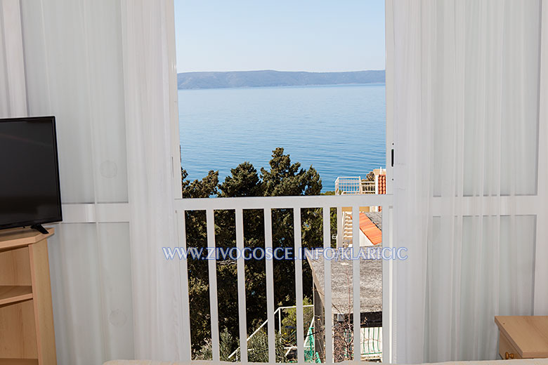 apartments Klaričić, Živogošće -sea view from balcony